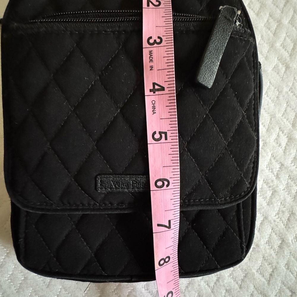 Vera Bradley Black Quilted Messenger Crossbody Bag - Picture 7 of 7